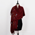 2017 Inverno novos estilos atacado 25% viscose, 75% poliéster impresso floral xale cachecol pashmina